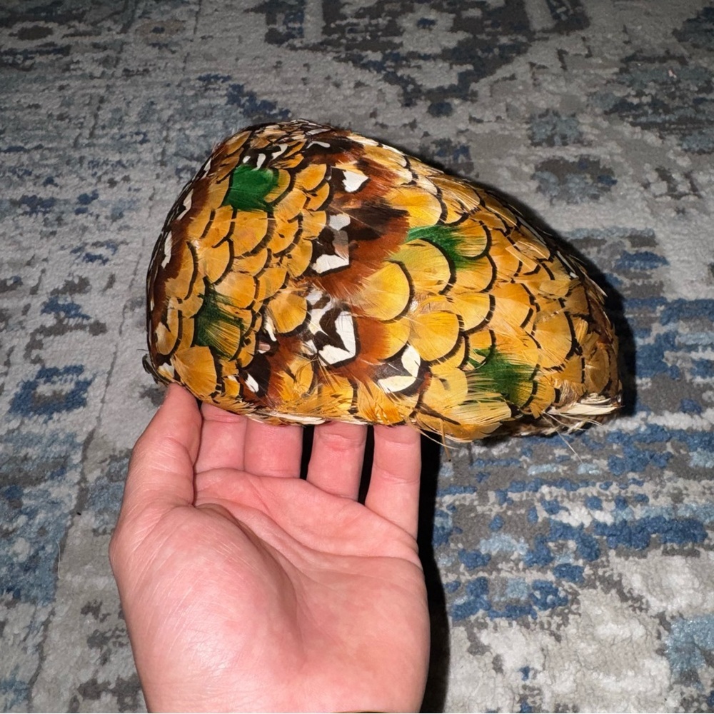 Pheasant peacock Feathered Hat Lilly Dache